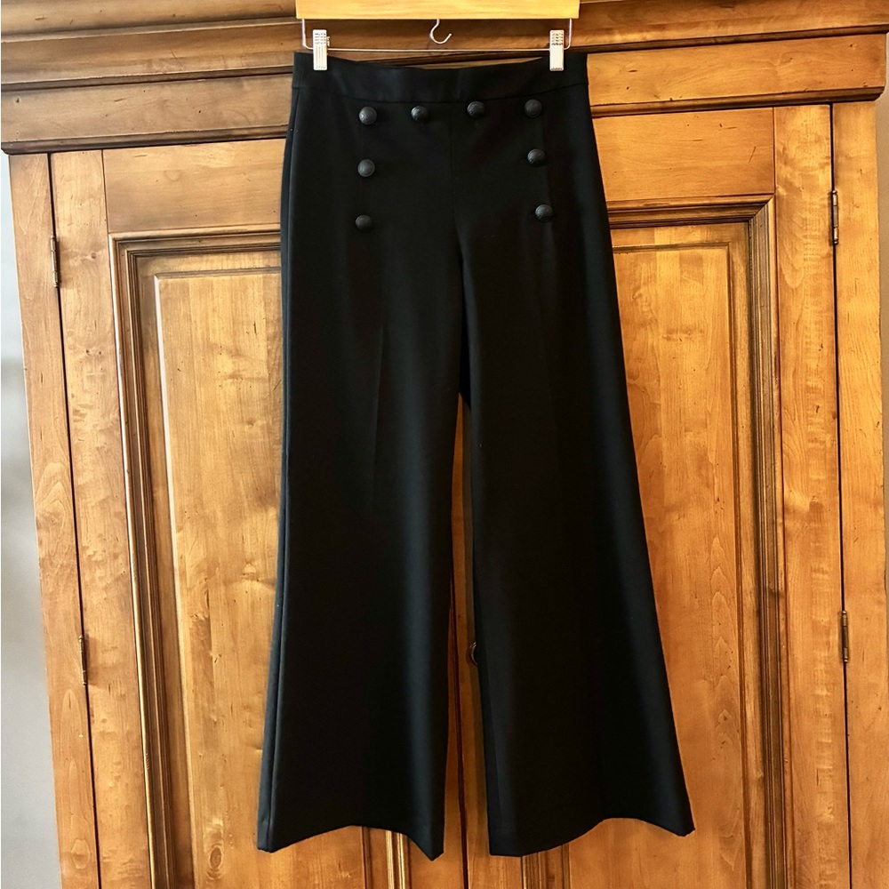 Express Military Black Wide-Leg Pants